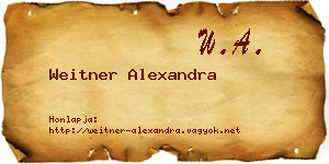 Weitner Alexandra névjegykártya